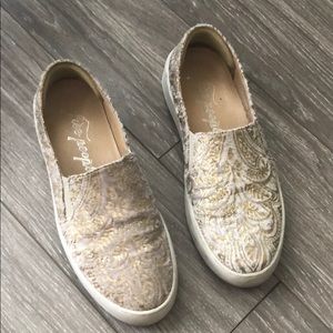 Free people slip on velvet sneakers